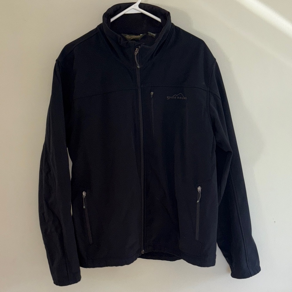 Eddie Bauer Men's Black soft shell tech Jacket